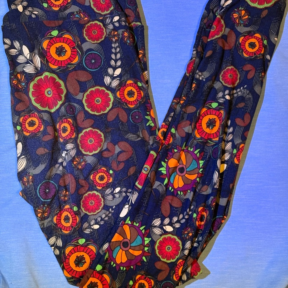 LuLaRoe Floral Patterned Leggings - Multicolor